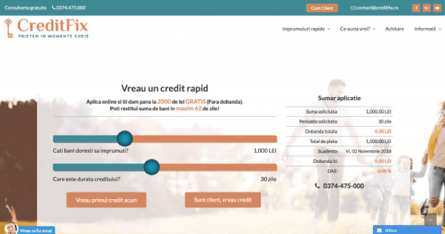 Captură de ecran CreditFix