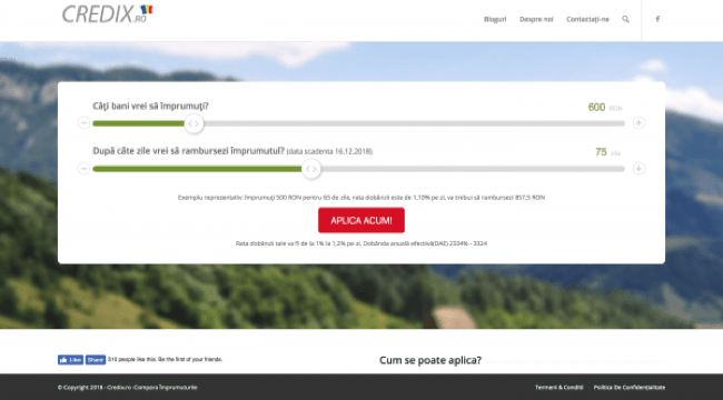 Captură de ecran Credix