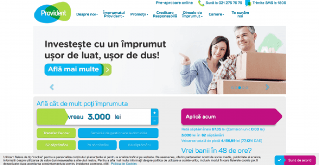 Captură de ecran Provident
